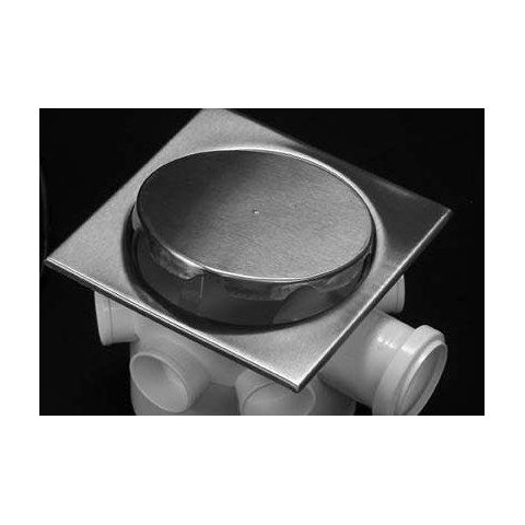 Ralo Inox Elegance Escovado 12,5cm x 12,5cm para Cx de 100mm