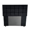 Cabeceira Queen Suede Athenas Xerife Móveis 126x160 Preto - 1