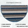 Capacho Tapete Porta Entrada Meia Lua 38x60 Strips Azul - 3
