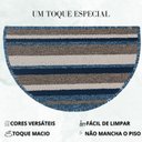 Ver imagem 3 de Capacho Tapete Porta Entrada Meia Lua 38x60 Strips Azul