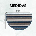 Ver imagem 4 de Capacho Tapete Porta Entrada Meia Lua 38x60 Strips Azul