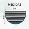 Capacho Tapete Porta Entrada Meia Lua 38x60 Strips Azul - 4