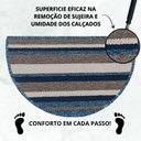 Ver imagem 6 de Capacho Tapete Porta Entrada Meia Lua 38x60 Strips Azul