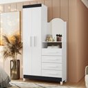 Ver imagem 1 de Gaveteiro Anita Branco/Titanium Rosa Azul com Nicho