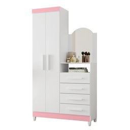 Gaveteiro Anita Branco/Titanium Rosa Azul com Nicho - 6