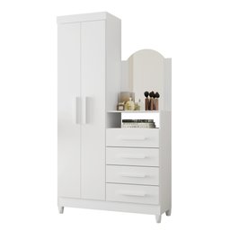 Gaveteiro Anita Branco/Titanium Rosa Azul com Nicho - 4