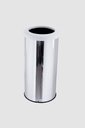 Ver imagem 1 de Lixeira Inox 25L Aro Esmaltado Cesto De Lixo Reciclável Cozinha - Branco