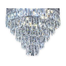 Plafon Pendente de Cristal Florença LED 45cm Cromado Startec - 2