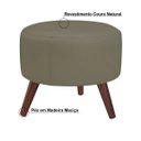 Ver imagem 2 de Kit 2 Puffs Decorativos Redondo Pés Palito Couro Fendi - Gran Belo