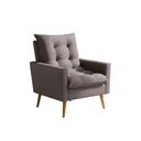 Ver imagem 2 de Poltrona Sala de Estar 92cm Suave Conforto Acolhedor e Estilo Perfeito para Qualquer Sala Bege Ester