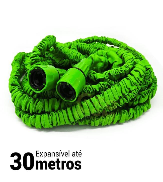 Mangueira Magica Ultra Resistente 30M Verde Gatilho 7 Jatos - 3