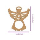Ver imagem 2 de Porta Guardanapo Anjinho Mdf Cru Kit com 4 Peças 7cmx8cm - Cria Arte Laser Cru
