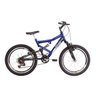 Bicicleta Infantil Aro 20 Dupla Suspensão 6v Status - Azul - 1