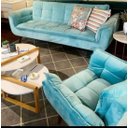 Ver imagem 1 de Poltrona Namoradeira 3 Lugares -azul Tiffany