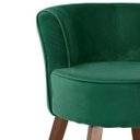 Ver imagem 3 de Kit 2 Poltronas Decorativas Pés de Madeira Ayla Veludo Verde - Gran Belo