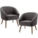 Ver imagem 1 de Kit 2 Poltronas Decorativas Pés Palito Alicia Rústico - Gran Belo