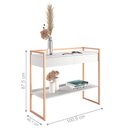 Ver imagem 3 de Aparador Bancada Buffet Industrial - Branco/cobre