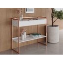 Ver imagem 4 de Aparador Bancada Buffet Industrial - Branco/cobre