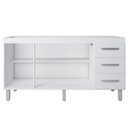Ver imagem 4 de Balcão para Pia Diana 150 Cm 3 Portas Branco Moblis