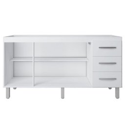 Balcão para Pia Diana 150 Cm 3 Portas Branco Moblis - 4