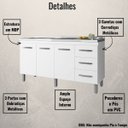 Ver imagem 3 de Balcão para Pia Diana 150 Cm 3 Portas Branco Moblis