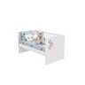 Berço Com Mini Cama Grade Regulável e Rodízio Branco Neve - 2