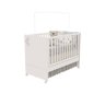 Berço Com Mini Cama Grade Regulável e Rodízio Branco Neve - 1