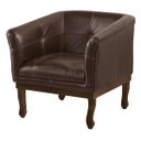Ver imagem 1 de Poltrona Decorativa Noah Couro Conhaque - Gran Belo
