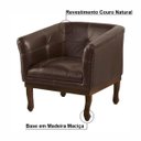 Ver imagem 2 de Poltrona Decorativa Noah Couro Conhaque - Gran Belo