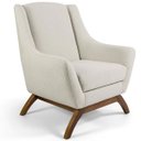 Ver imagem 3 de Kit 2 Poltronas Decorativas Base de Madeira Naomi Algodão - Gran Belo