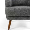 Ver imagem 4 de Kit 2 Poltronas Decorativas Pés de Madeira Gana Rústico Chumbo - Gran Belo