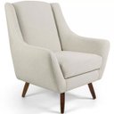 Ver imagem 4 de Kit 2 Poltronas Decorativas Pés de Madeira Naomi Algodão - Gran Belo