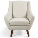 Ver imagem 2 de Kit 2 Poltronas Decorativas Pés de Madeira Naomi Algodão - Gran Belo