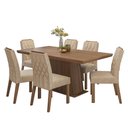 Ver imagem 2 de Conjunto Sala de Jantar Tampo de Madeira 6 Cadeiras Rustic/Imperial Assis Madesa