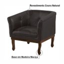 Ver imagem 2 de Poltrona Decorativa Noah Couro Marrom Fosco - Gran Belo