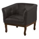 Ver imagem 1 de Poltrona Decorativa Noah Couro Marrom Fosco - Gran Belo