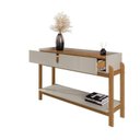 Ver mais imagens de Buffet 170cm e Aparador 2 Gavetas com Pés de Madeira Maciça Lizz Bege/Off White/Cedro