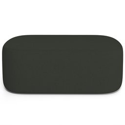 Puff Decorativo Orgânico para Living Quarto 100cm Doha W01 Linho Verde Musgo - Lyam Decor - 3