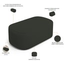 Ver imagem 3 de Puff Decorativo Orgânico para Living Quarto 100cm Doha W01 Linho Verde Musgo - Lyam Decor