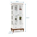 Ver imagem 5 de Cristaleira 2 Portas e Laterais Vidro 1 Gaveta Pés Luiz Xv 60303 Linz Móveis