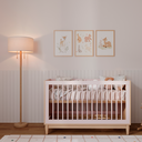 Ver imagem 2 de Berço Cômoda e Guarda Roupa Rosa para Quarto de Menina Linha Tomi Quater