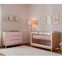 Ver imagem 5 de Berço Cômoda e Guarda Roupa Rosa para Quarto de Menina Linha Tomi Quater