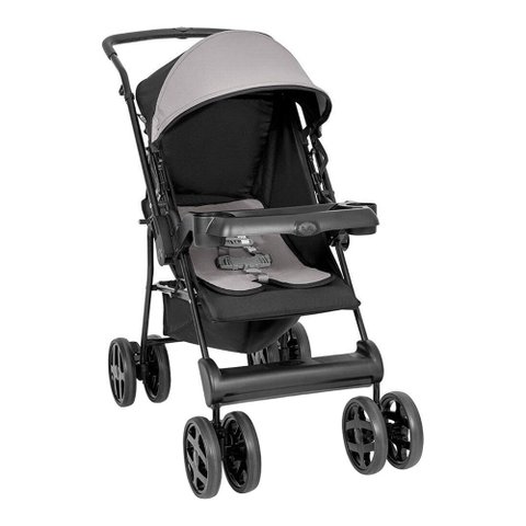 Carrinho de Bebê Tuttibaby Reversível para Passeio Solare Cor Cinza Claro Cor do Chassi Preto