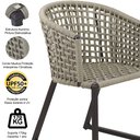 Ver imagem 4 de Cadeira Corda Náutica Bali em Alumínio Luxo Área, Jardim, Piscina - Trama Original