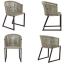 Ver imagem 3 de Cadeira Corda Náutica Bali em Alumínio Luxo Área, Jardim, Piscina - Trama Original