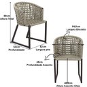 Ver imagem 2 de Cadeira Corda Náutica Bali em Alumínio Luxo Área, Jardim, Piscina - Trama Original