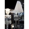 Abajur de Mesa Cúpula Branca e Cristal Baccarat - 3
