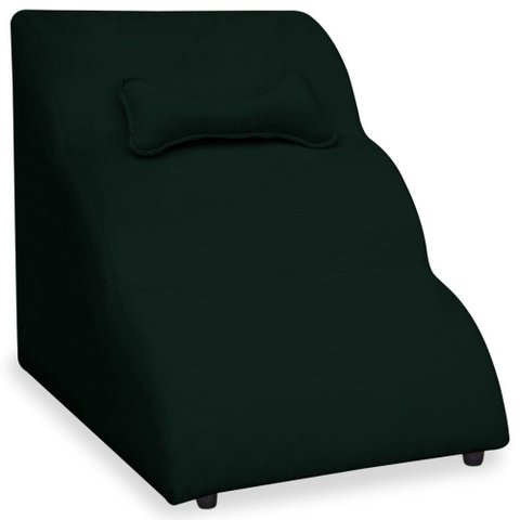 Escada Pet 46cm Estofada para Cachorro Nuvem R01 Veludo Verde - Annie Decor