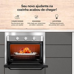 Forno Elétrico de Embutir EOS 47L Porta de Vidro Espelhado EFE47EE 220V - 4