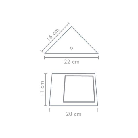Arandela Ref.089 Triângulo Grande Decorativa Parede Branco Suegil Bivolt